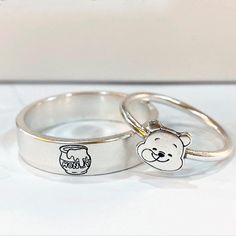 Type: Ring, RingMaterial Quality: Alloy Kawaii Rings, Pair Rings, Kawaii Ring, Fairytale Ring, Couple Birthday, Bear Couple, Birthday Festival, Shipping Products, Anime Jewelry