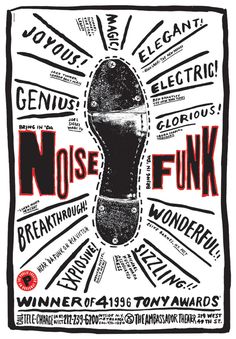 a poster with the words noise and punk on it