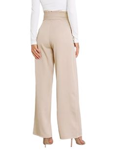 Apricot Wide Leg High Waist Pocket Pants with Belt High Waist Khaki Dress Pants With Pockets, Khaki High Waist Dress Pants With Pockets, Beige Wide-leg Dress Pants With Pockets, Pants With Belt, Pocket Pants, Bottoms Pants, Apricot, High Waist, Wide Leg