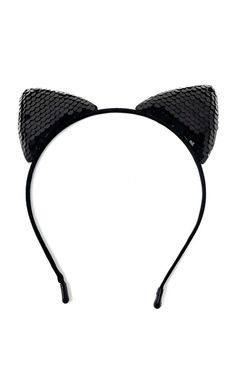 Black Sequin Cat Ears  Perfect for dressing up for Halloween or fancy dress  The hairband adjusts to fit most head sizes from young children to adults Please get in touch if you have any questions Black Cat Ears Costume Hat For Cosplay, Black Ears Costume Accessories For Costume Party, Black Costume Accessories With Ears For Costume Party, Black Costume Party Accessories With Ears, Black Cat Ears Costume Hat For Party, Halloween Costume Cat Ears Headpiece, Black Cat Ears Costume Hat For Costume Party, Halloween Cat Ears Costume Headpiece, Halloween Cat Ears Headpiece