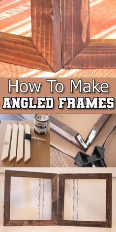 how to make an angled frame with wood