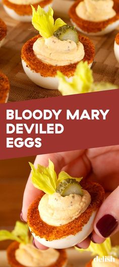 Bloody Mary Deviled Eggs = The Genius Party App You Never Knew You NeededDelish Devilled Eggs Recipe Best, Best Deviled Eggs, Deviled Eggs Recipe, Eggs Recipe, Deilig Mat, Boiled Egg, Food Blogs, The Genius, Party Food Appetizers