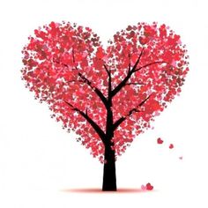 a heart shaped tree with lots of leaves