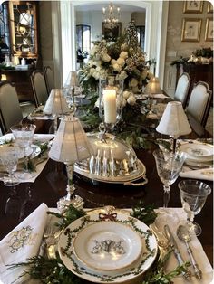 Dinner Table Settings, Christmas Dining Room Decor, Christmas Dinner Table Settings, Tafel Decor, Christmas Dining Room, The Enchanted Home