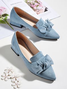 Sandles Flats, Knot Decor, Black Pointed Toe Flats, Fashion Shoes Sandals, Classy Shoes, Stunning Shoes, Women Flats, Chic Shoes