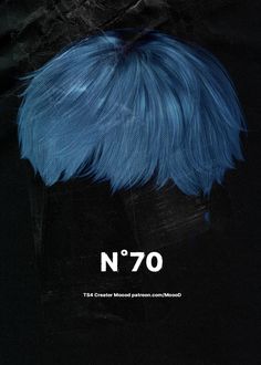 an advertisement with blue hair on it for the new tv series, no700