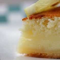 a piece of cake sitting on top of a white plate