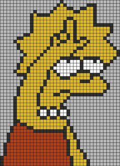 an image of the simpsons character made out of pixels