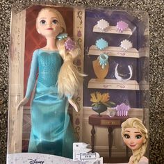 the frozen princess doll is in its box