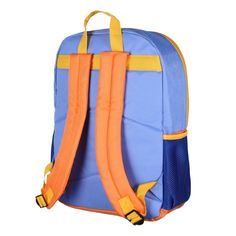 Fuel your child's curiosity and sense of adventure with the Blippi 5-Piece Safety First Backpack Set! This set combines practicality with a delightful educational twist, great for young explorers. The roomy 16" backpack featuring Blippi in his amazing blue and orange attire is at the heart of the set. It also comes with a folding lunch tote, a gadget case, a cinch bag, and a plastic water bottle. The Blippi 5-Piece Safety First Backpack Set is an excellent investment in your child's educational Characters From Tv Shows, Travel Lunches, Gadget Case, Kids School Backpack, Backpack Set, Cinch Bag, Animated Animals, Luggage Backpack, Safety First