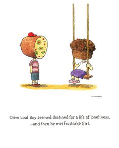 two children on swings with the caption olive loafs seemed destined for a life of loneness and then he met truckee girl