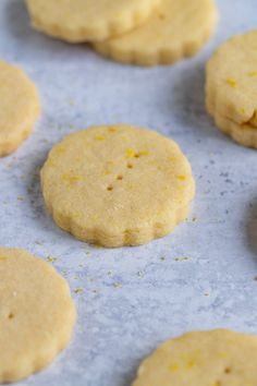 some cookies are laying on a baking sheet