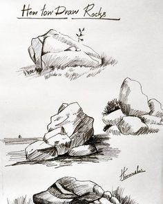 some rocks are shown in this drawing