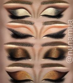 Gold And Black Eye Makeup, Brown Cut Crease Eyeshadow, Brown Cut Crease, Crease Eyeshadow, Cut Crease Eyeshadow, Brown Eyeshadow, Cut Crease