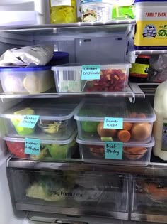 an open refrigerator filled with lots of food