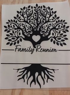 Custom Family Reunion Heart Black Leaves Tree black Lettering Event/Gathering Name / Year and or Place  DTF Custom Name/Year/Place Design Easy to press DTF transfer We customize your event info! Name in the Center Year and Place at the Bottom  DTF Ready to Press Heat Transfers For Shirts Direct to Film Prints - Smooth/Light/Durable! Ready to Press Heat Transfers For Shirts 11" Height x 11.25" Length  Toddler - 6" x 7.5" Youth X-Small to Large- 9.5"x10.5"  Adult Small to XL - 11" x 12.75" 2XL and up - Big and Tall - 11.75"x13.5" Direct To Film For Shirts, Sweats, Sweaters,Pants, All Garments  Ready To Press Heat Transfers -Press High Heat (275F) for 12 seconds - then hot peel immediately -Ready! Cannot be ironed! Must use heat press! Smooth/Durable Feel! Can be pressed on any type garment ! Family Reunion Ideas Organizing, Tree Lettering, Reunion Quotes, Family Reunion Shirts Designs, Family Reunion Shirts, Reunion Shirts, Reunion Ideas, Black Leaves, Film Prints