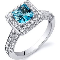 Peora.com - 1 cts Princess Cut Swiss Blue Topaz Sterling Silver Ring SR9936, $59.99 Wedding Ring Princess Cut, Wedding Ring Princess, London Blue Topaz Engagement Rings, Ring Princess Cut, Pink Sapphire Ring Engagement, Blue Topaz Engagement Ring, Amethyst Ring Engagement, Purple Amethyst Ring, Topaz Engagement Ring