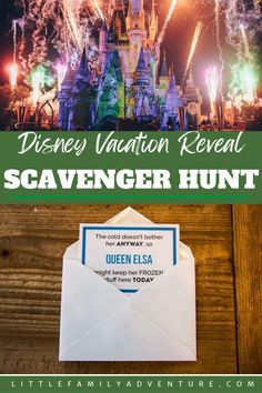 Disney Vacation Reveal Scavenger Hunt Disney Trip Reveal, Trip To Disneyland, Big Reveal, Disney Vacation, Disney Trip, Disney Cruise, Scavenger Hunt, Disneyland, Disney