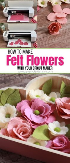 how to make felt flowers with your cricut maker