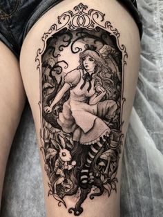 Oz Tattoo, Alice In Wonderland Tattoo, Arthur Fleck, Wonderland Tattoo, Alice Madness Returns, Alice's Adventures In Wonderland, Alice Madness, Dark Art Tattoo, Different Tattoos