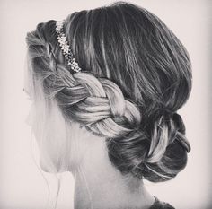 loose dutch braid into loose braided bun Braided Headband Updo, Updo With Headband, Coachella Hair, Vevey, Pinterest Hair, Updo Hairstyles, Holiday Hairstyles, Hair Updo