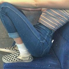 Checkered Vans Outfit, Grunge Style Outfits, Vans Outfit, Tokyo Street Fashion, Checkered Vans, Grunge Look, Women's Vans, Instagram Outfits, Soft Grunge