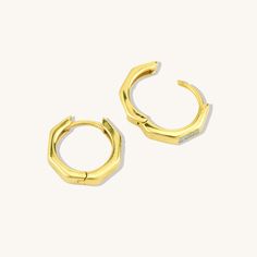 The Hexagon Hoop Zircon Earrings are a geometric delight, blending contemporary design with the timeless sparkle of zircon. Made with 24K gold vermeil, these earrings feature a unique hexagonal shape that gives a modern twist to the classic hoop. Each side measures 1.3 cm, creating a balanced look that's perfect for any occasion. The huggie-style closure ensures a secure fit, with a hoop wire that's easy to fasten. With a thickness of 3 mm, these earrings have a substantial look while remaining Zircon Earrings, Birthstone Gifts, Diamond Gemstone, Earring Necklace, Gold Vermeil, Anklets, Ring Earrings, Necklaces Bracelets, Contemporary Design