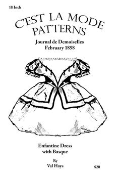 the front cover of an article in french, featuring two dresses with bows on them