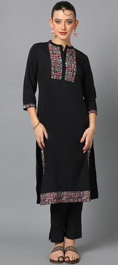 Black and Grey color Salwar Kameez in Crepe Silk fabric with Printed work Eid Special, Summer Black, Salwar Kameez, Jaipur, Silk Fabric, Gray Color, Black And Grey, Silk, Grey