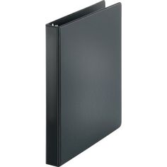 a black binder on a white background