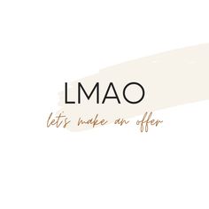 the logo for lmao, an online store that sells handmade jewelry and accessories