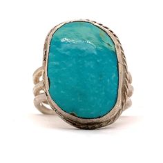 Sterling Silver Oval Turquoise Ring - Etsy UK Southwestern Turquoise Cabochon Rings, Southwestern Style Turquoise Ring Gift, Unique Turquoise Ring For Gift, Bohemian Untreated Blue Turquoise Ring, Southwestern Turquoise Ring With Oval Cabochon, Southwestern Oval Cabochon Turquoise Ring, Southwestern Turquoise Oval Cabochon Ring, Southwestern Oval Turquoise Ring With Natural Stones, Vintage Turquoise Ring With Large Oval Stone