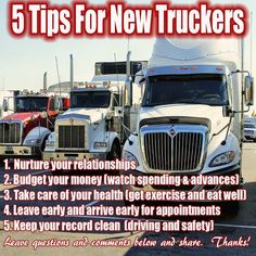 five tips for new truckers