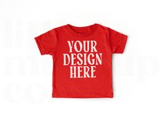 Customizable Red Short Sleeve Tops, Customizable Red Short Sleeve T-shirt, Red Customizable Short Sleeve T-shirt, Bebe T Shirt, Tee Mockup, T Shirt Mockup, Tshirt Mockup, Shirt Mockup, Color Of Life