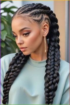 Check out these popular updo hairstyles for mid-length locks. Here are new ways to style your medium length hair without chopping it off. Knotless Braid, Hair Braid Patterns, Unique Braids, Twisted Hair, Braided Cornrow Hairstyles, Protective Hairstyles Braids, Beautiful Braids, Natural Hair Braids, Cornrow Hairstyles