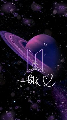 an image of the planets and stars with text on it that reads bt's love