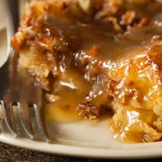 a close up of a plate of food with a fork