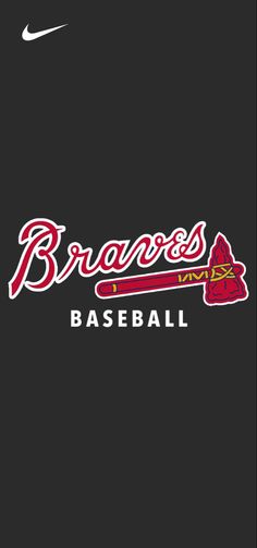 the braves baseball logo on a black background