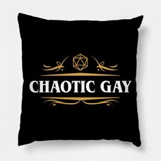 Chaotic Gay Alignment DnD Tabletop RPG Gaming -- Choose from our vast selection of throw pillows to match with your desired size to make the perfect custom pillow. Pick your favorite: Movies, TV Shows, Art, and so much more! Available in extra small, small, medium, large. For beds, couches/sofas, love seats, and chairs. Perfect for decoration. Dnd Decor Game Rooms, Dnd Decor, Dnd Room, Gaming Pillow, Pinterest Christmas, Dungeon And Dragons, Game Rooms, Tabletop Rpg, Cricut Ideas