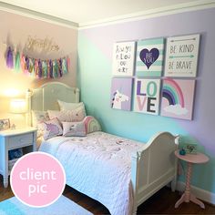 Unicorn Bedroom Decor, Girls Room Paint, Girls Bedroom Colors, Girls Room Design, Toddler Girl Room