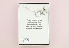 This Pretty in Pink Communion Rosary Bracelet is a beautiful First Holy Communion Gift that is personalized just for the Communion Girl.  It comes with a crucifix and a chalice dangling near the clasp.  It is available with or without an Engraved Disc and it comes with your choice of a Gift Message that is elegantly boxed for simple gift giving.The ornate and delicate rosary bracelet is handcrafted with all Genuine Swarovski Pearls and Swarovski Crystals.  It has 10 pearls to represent the Hail Inspirational Pink Name Bracelet For Gift, Inspirational Pink Name Bracelet As Gift, Inspirational Pink Name Bracelet Gift, Personalized Rosary Bracelet For Birthday And Mother's Day, Personalized Rosary Bracelet For Birthday, Adjustable Rosary Bracelet For Mother's Day Gift, Inspirational Adjustable Rosary Bracelet Gift, Personalized Adjustable Rosary Bracelet For First Communion, Adjustable Rosary Bracelet With Charms For Gift