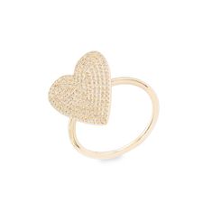 Find your inspiration and the perfect accent with our 14K Yellow Gold Diamond Pave Heart Ring. This statement ring features 14K yellow gold and 0.56 carats of diamonds in a heart design which is perfect worn by itself or as part of your ring stack. Diamond Heart Ring, Ring Stack, Rose Gold Diamonds, Gold Diamond Rings, Diamond Heart, Heart Design, A Heart, Pave Diamonds, Statement Ring