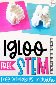 Build An Igloo Stem Challenge, First Grade Stem Challenges, Stem Igloo, Mandala Tattoo Lotus, Build An Igloo, Igloo Building, Winter Stem