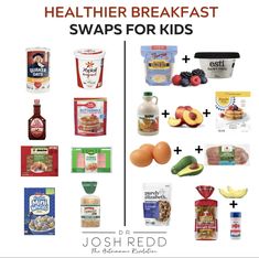 healthy breakfast swaps for kids with the help of josh red and other ingredients