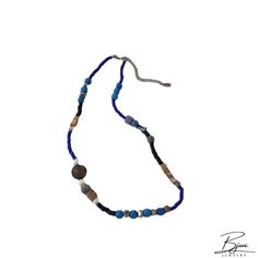 Bjux - Collar de cuentas de piedra azul de diseño collar de cadena con cierre Beads Style, Necklace Clasp, Geometric Type, Square Stone, Necklace Clasps, Stone Beaded Necklace, Blue Square, Blue Beads, Blue Stone