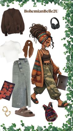 Fall Hippie Aesthetic, Earthy Chic Outfits, Earthy Fall Outfits, Afro Bohemian Style, Fall Earthy Outfits, Modern Bohemian Outfits, Bohemian Fits, Afropunk Outfits, Afro Boho Fashion