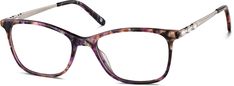 Purple Tort Rectangle Glasses #7821717 | Zenni Optical Edgy Classic, Rectangle Glasses, Rim Design, Zenni Optical, Round Face Shape, Kids Glasses, Clip On Sunglasses, Glasses Shop, Men's Eyeglasses