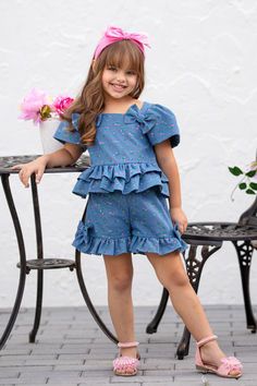 Cute Wardrobe, Thrifted Fashion, Kids Ootd, Suns Out, Trendy Kids, Stylish Kids, Fun Time, Short Set, Happy Kids