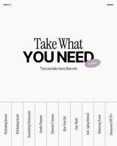 an image of a table with the words take what you need