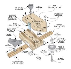 a diagram showing the parts needed to make a wooden box with holes and screws